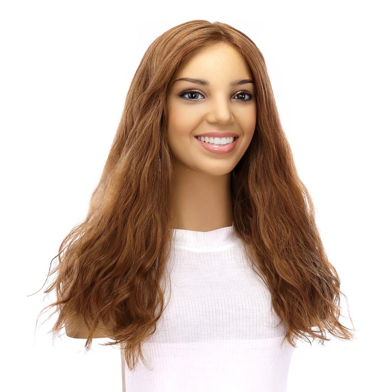 20″ Princess Silk Top Wig Strawberry Blonde Wavy Zig Zag Lace Front