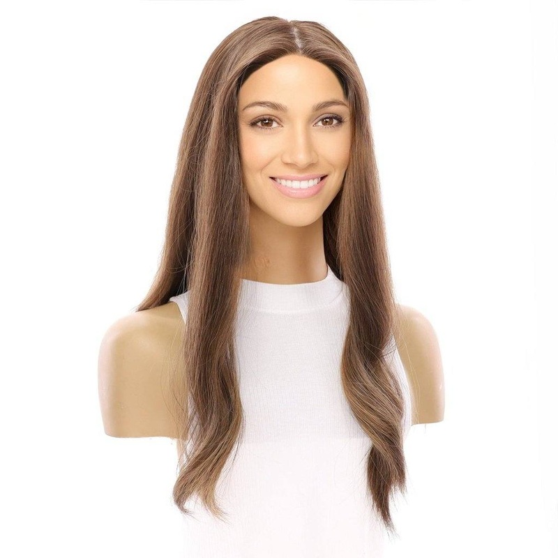 22″ Princess Silk Top Wig Medium Brown Babylight Zig Zag Lace Front