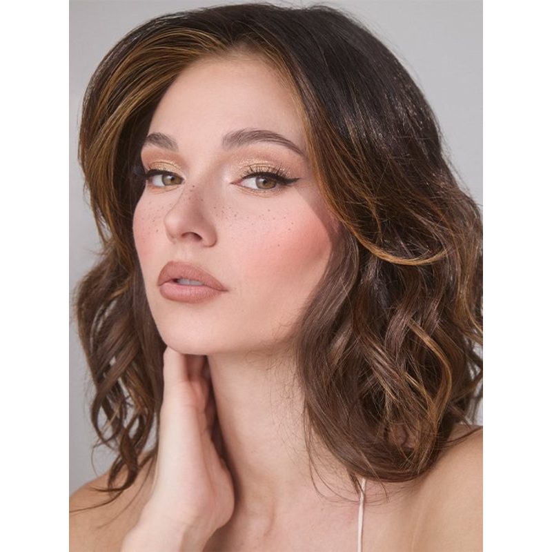 Medium Wavy TP Mono | Synthetic Hair Topper (Mono Top) CINNAMON-FROST-R