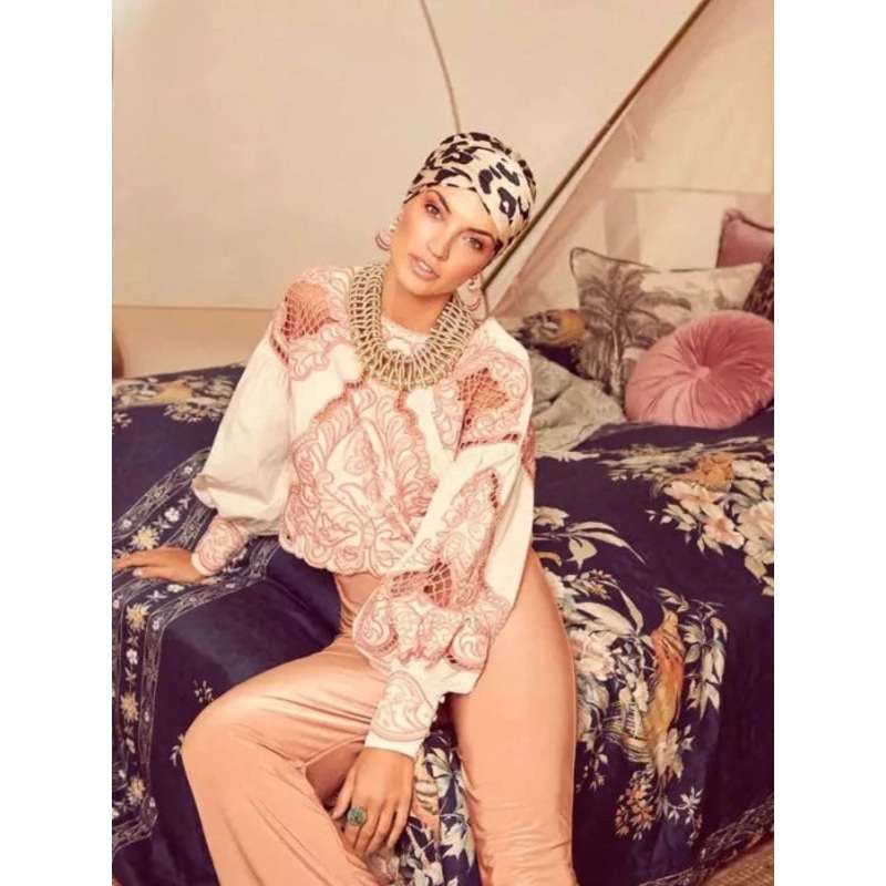 Sapphire Boho Printed Turban Floral Woods 738