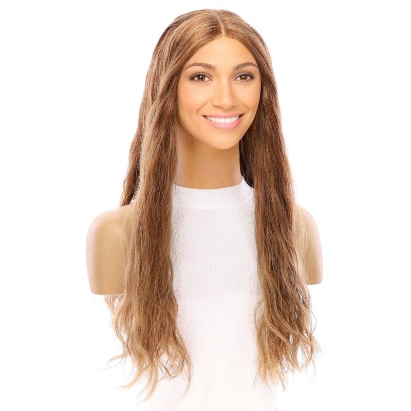 24″ Divine Lace Top Wig Light Brown Babylight Wavy Zig Zag Lace Front