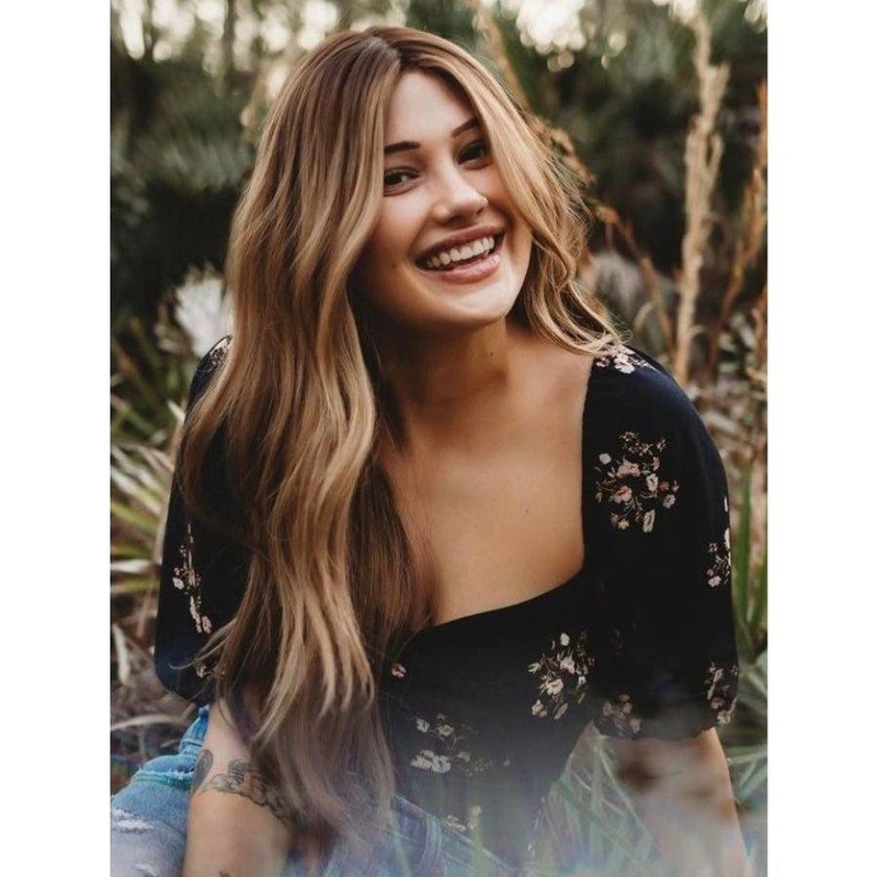 26″ Ponytail Silk Top Wig Medium Blonde w/ Reverse Balayage