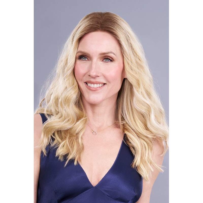 Top Trend Lace HD Wavy 18″ Topper by Jon Renau in 8RH14 Mousse Cake | Open Box | All Sales Final 8RH14 Mousse Cake