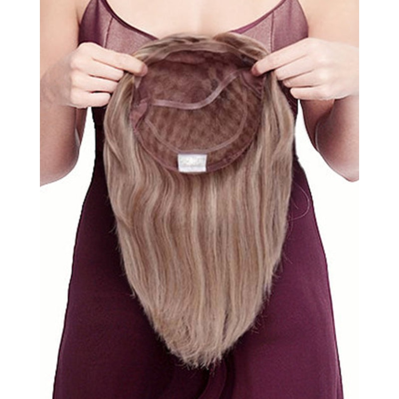 Toppiece 5001 | Half Monofilament Human Hair Wig by Louis Ferre 18Karat Gold