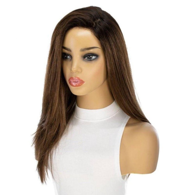 22″ Reese Silk Top Wig Medium Brown Balayage Zig Zag Lace Front