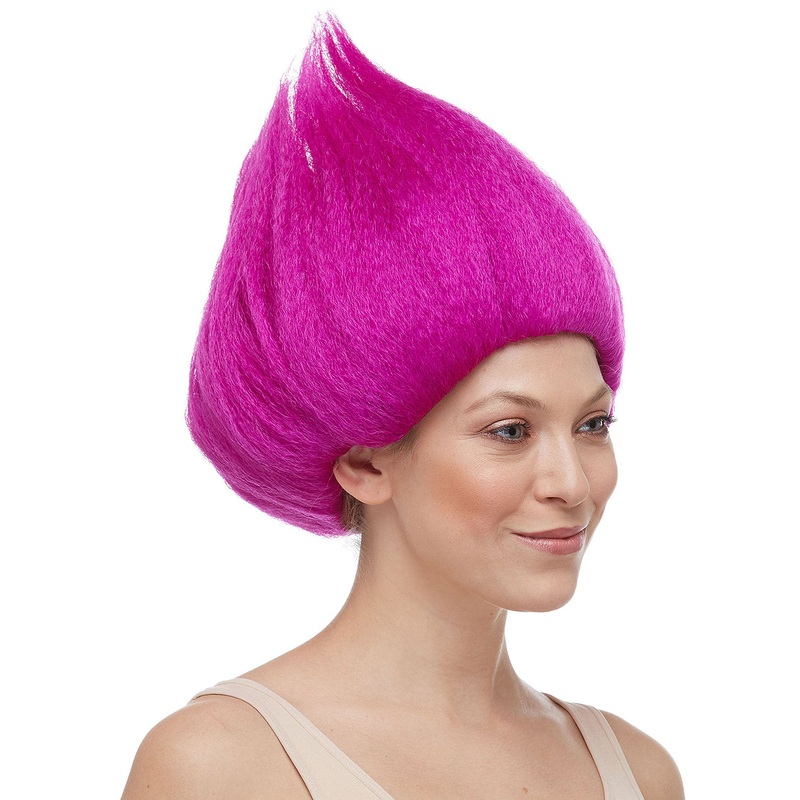 Deluxe Troll | Costume Wig by Characters 10-Hot Pink