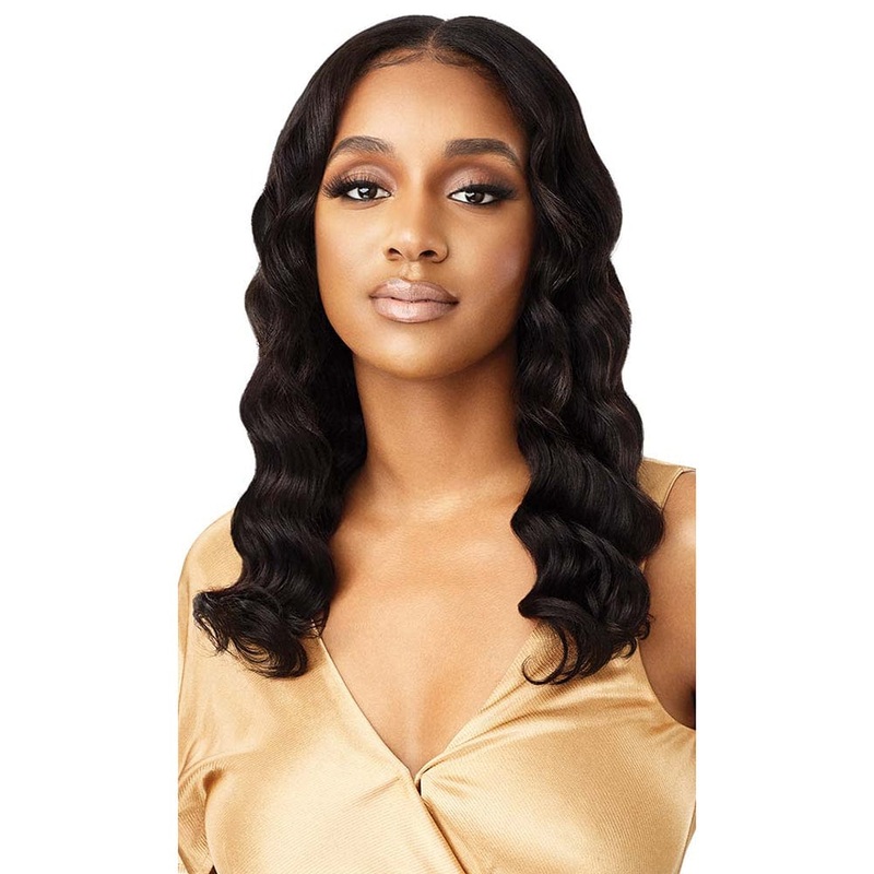 Outre MyTresses Human Hair Leave Out U-Part Wig – Loose Deep 20″ NBLK