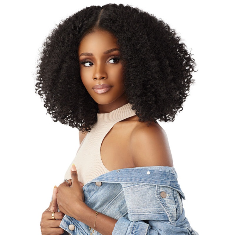 Sensationnel Curls Kinks Textured Lace Kinky Edges Glueless Y-Part HD Lace Front Wig – KINKY ZIGZAG CURLS 14″ 1