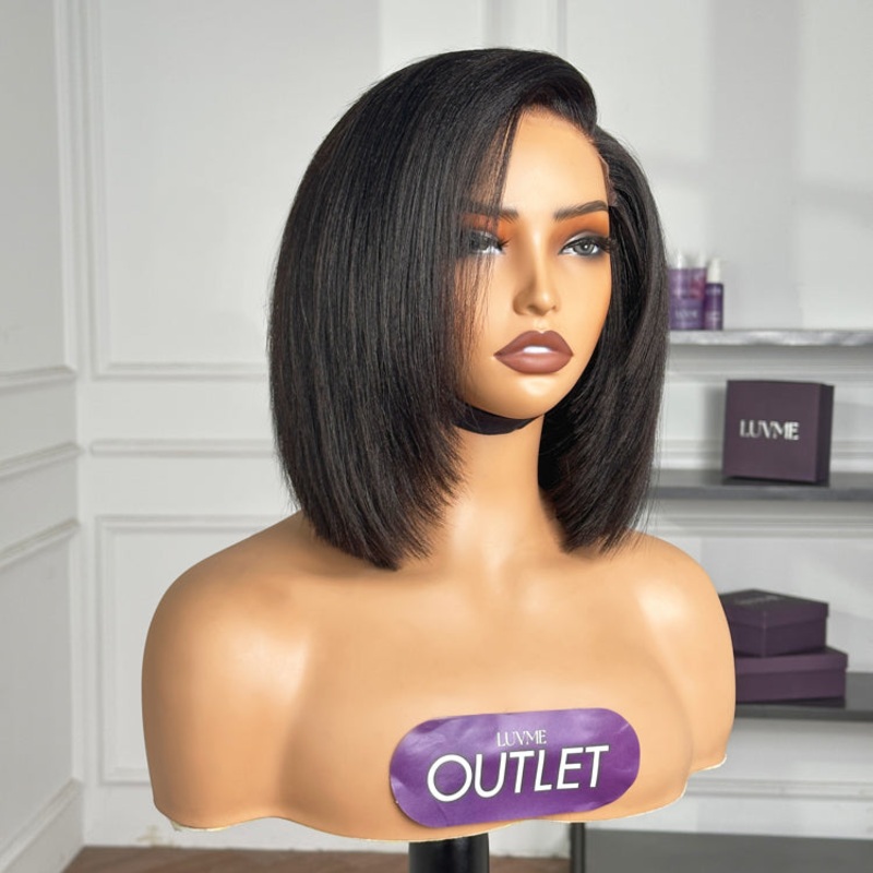Special Deal| Layered Cut Yaki Straight Bob Glueless Minimalist HD Lace Bob Wig 10 No