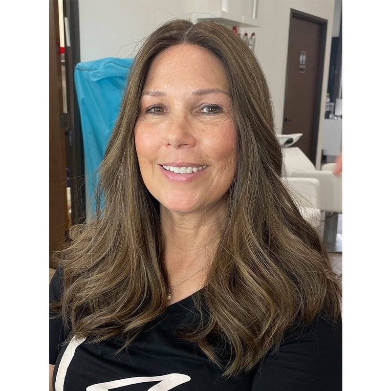 20″ Divine Lace Top Wig Dark Brown w/ Highlights