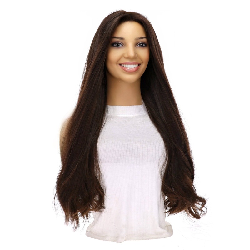 26″ Divine Luxe Lace Top Wig #5 Dark Brown Zig Zag Lace Front
