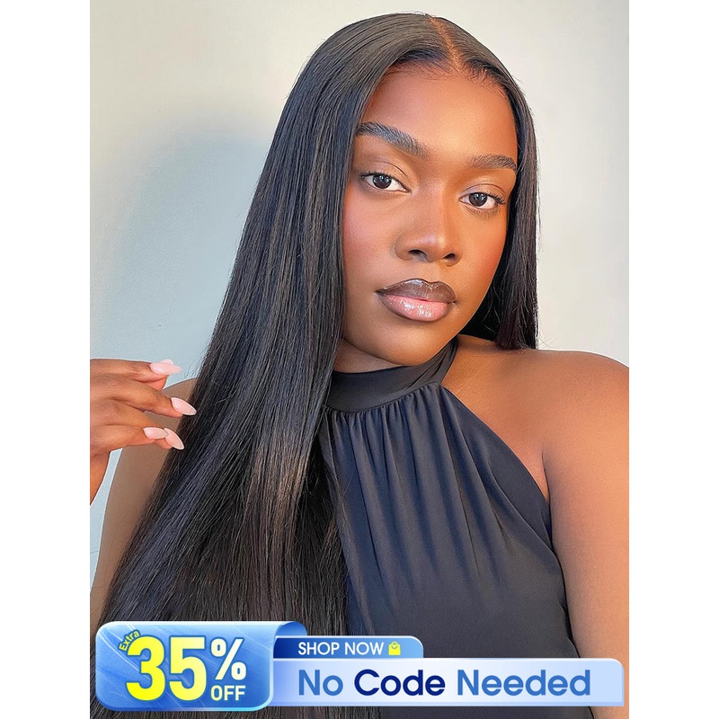 [Clearance Sale] Pre-bleached Most Like Real Hair Glueless Straight Human Hair HD Lace Wig Pre-plucked Bleached 14(bob)