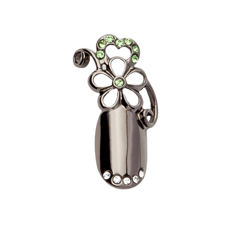 Stephen Nail Jewelry Flower (Medium-Black)