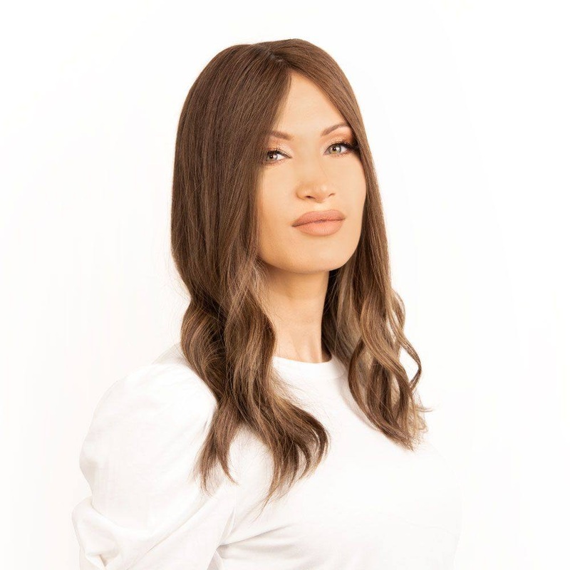 18″ Topaz Lace Top Topper Medium Brown Babylight 3 x 5″