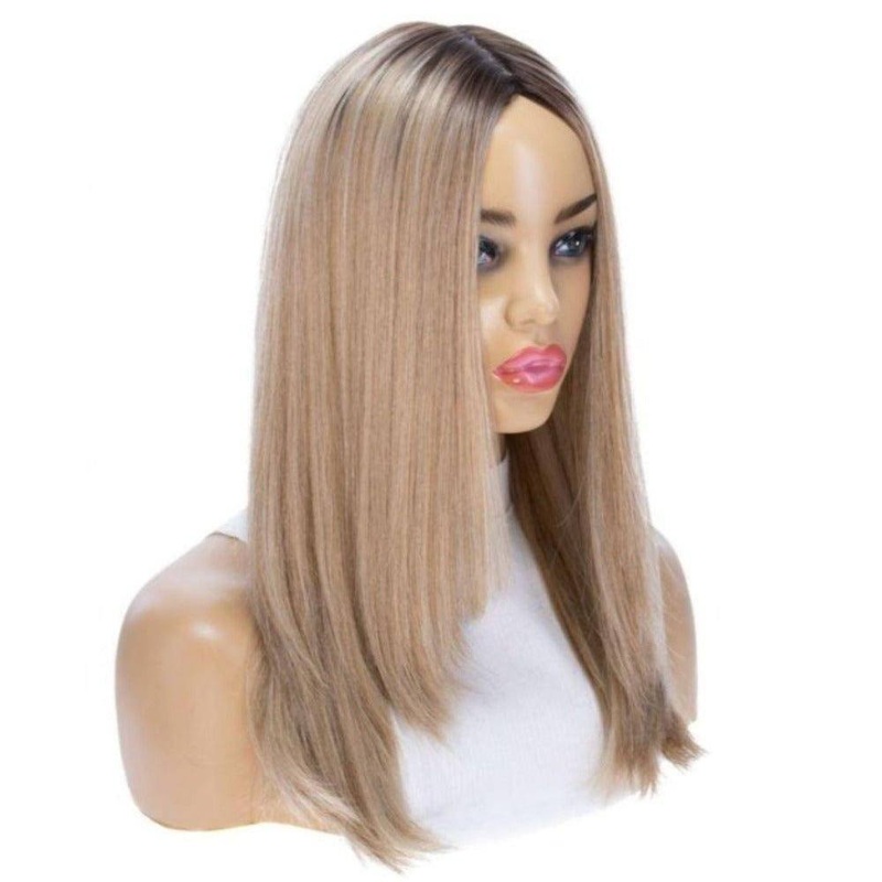 22″ Reese Silk Top Wig Ash Blonde Zig Zag Lace Front