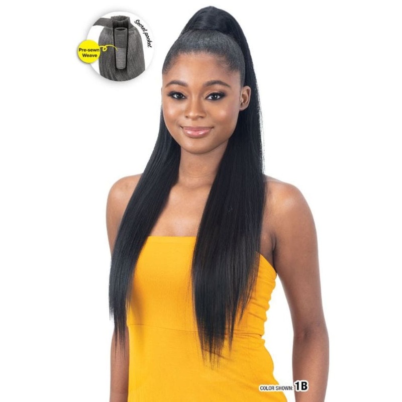 Organique Pony Pro Weave Ponytail – Sleek Straight 1 JET BLACK