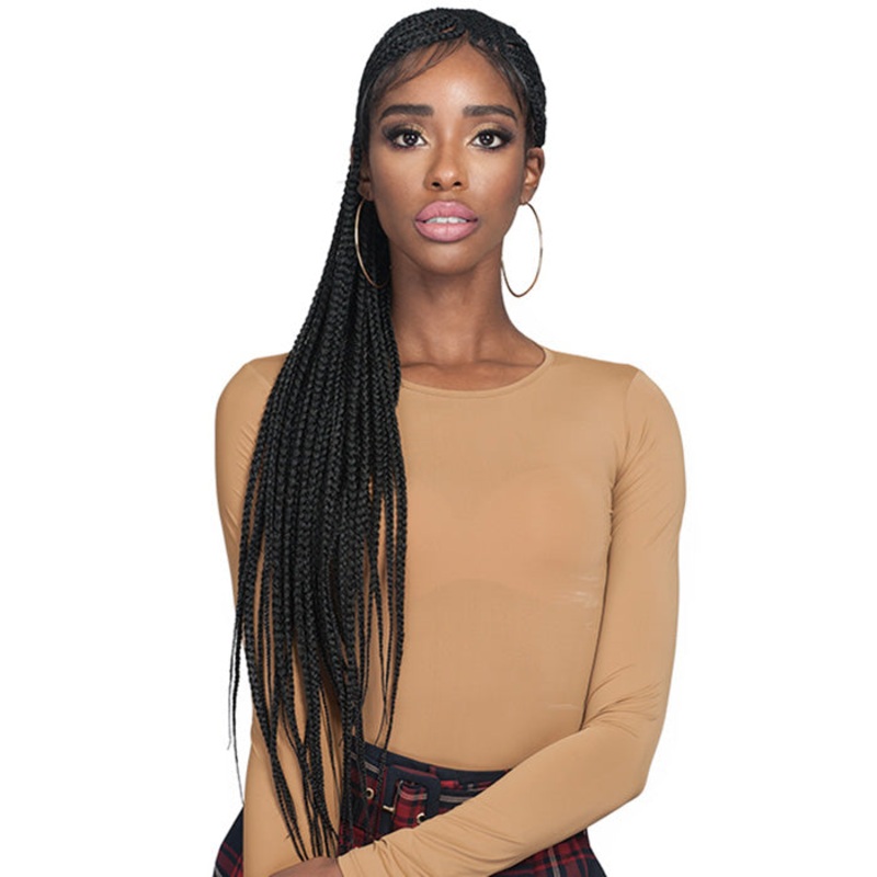 Bobbi Boss Braided HD Lace Front Wig – MLF511 SIMONE BLACK