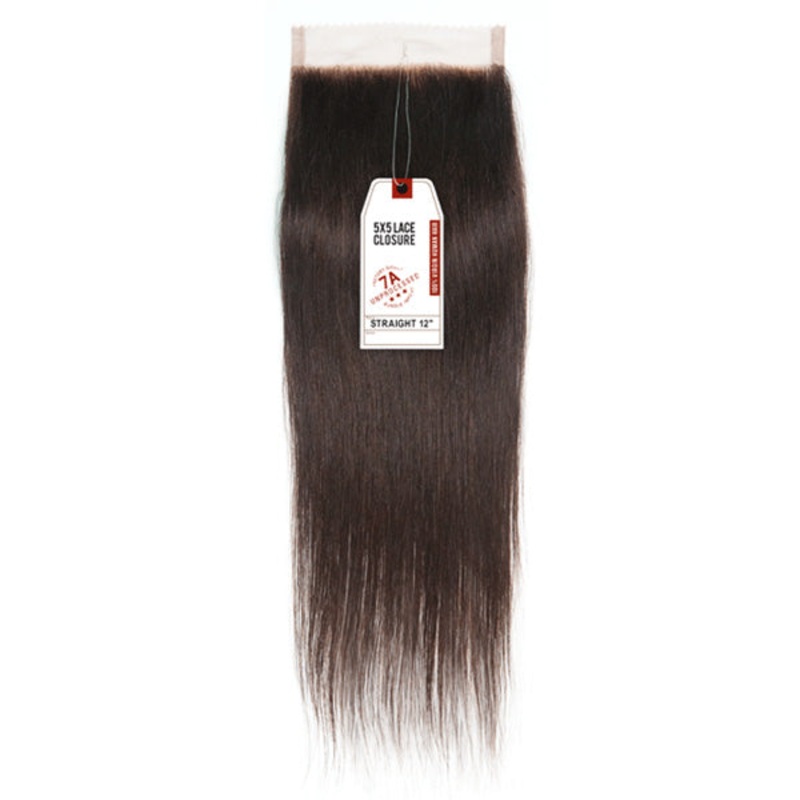 Sensationnel Bare & Natural 100% Virgin Human Hair 5X5 Straight Lace Closure 10 NATURAL