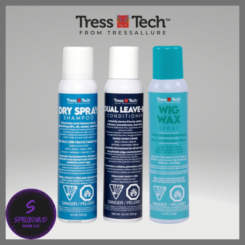 TressTech Bundle: Wig Wax, Dry Spray Shampoo and Dual Conditioner – by TressAllure