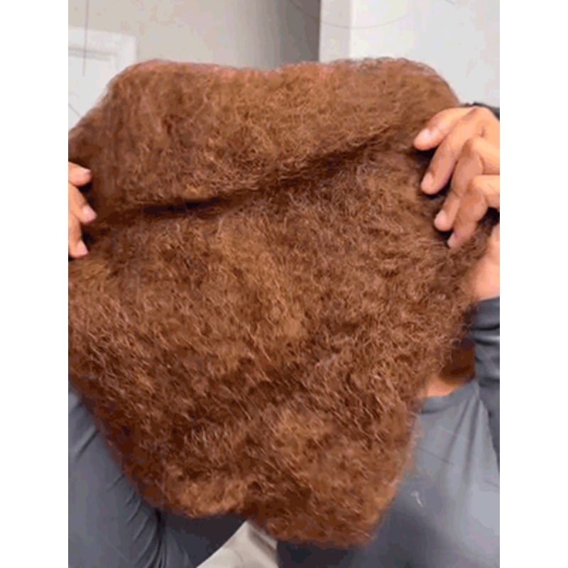 QVR Mixed Color #4/30 Afro Kinky Bulk Highlights #27/30 Human Hair Mix #4/30 3 Packs (Full Head) 10”