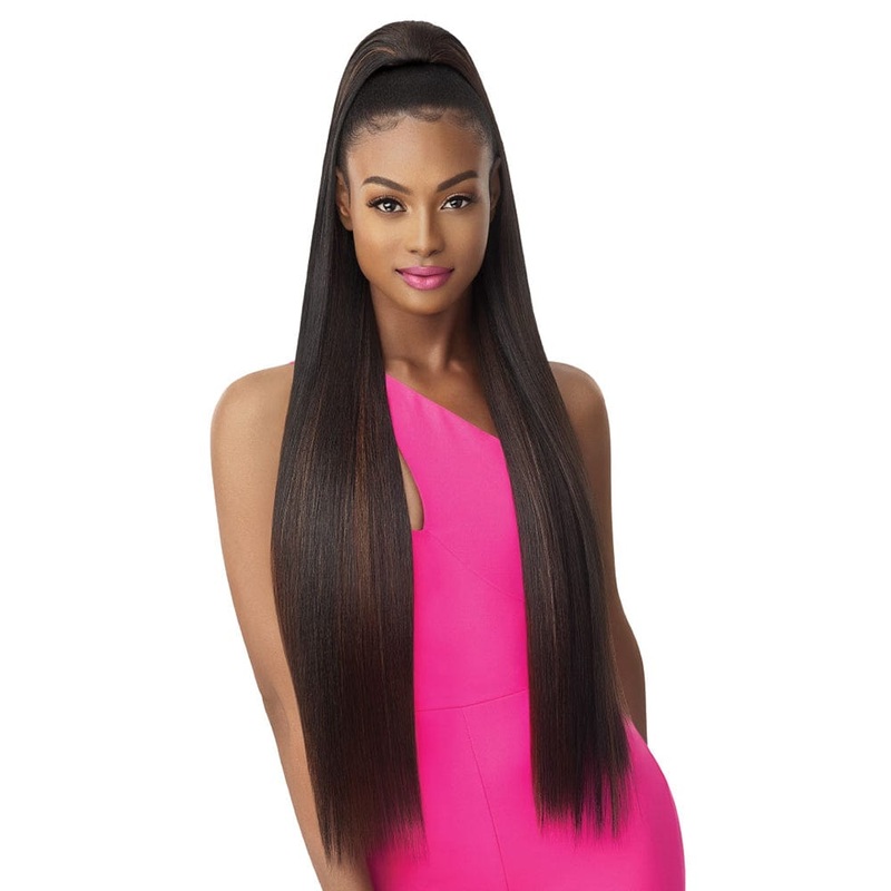 Outre Pretty Quick Drawstring Ponytail – Nadirah 32″ 1 JET BLACK