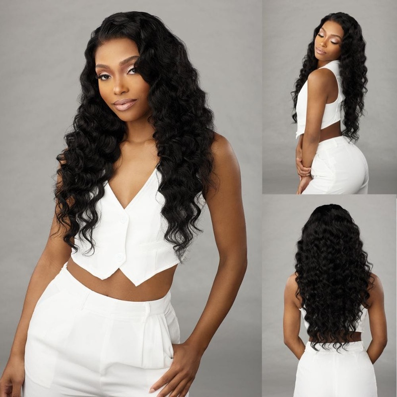 Sensationnel 13A Virgin Human Hair 13X4 HD Lace Frontal Wig – Loose Wave NATURAL 20″