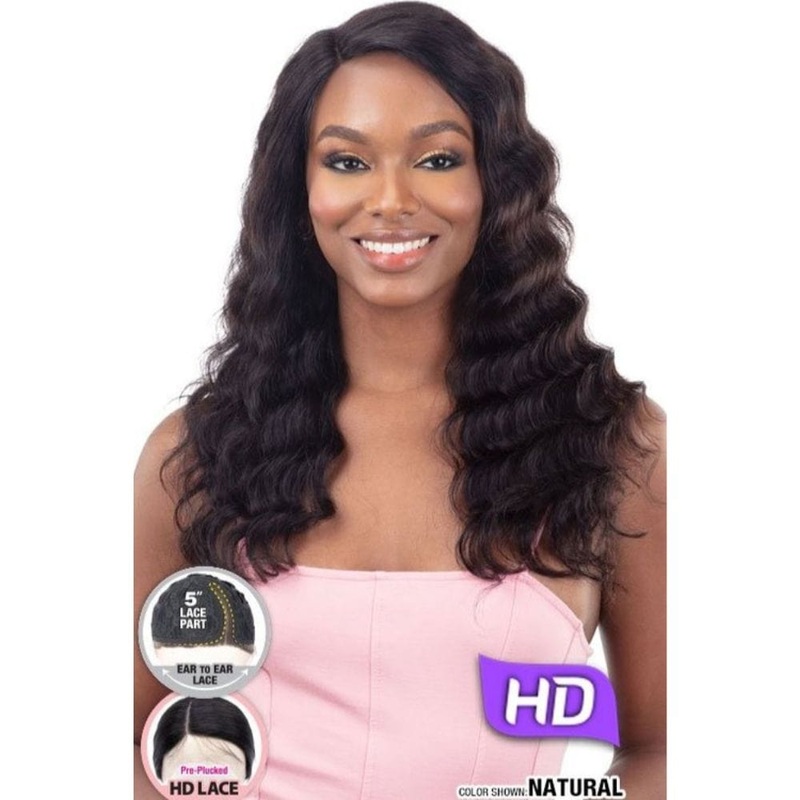 Shake-N-Go Girlfriend Human Hair HD Lace Front Wig – Loose Deep 22″ NATURAL