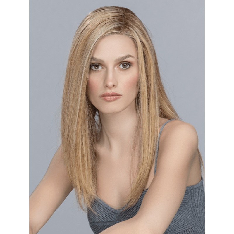 Superb | Remy Human Hair Lace Front Topper (Hand Tied) CHAMPAGNE-ROOTED