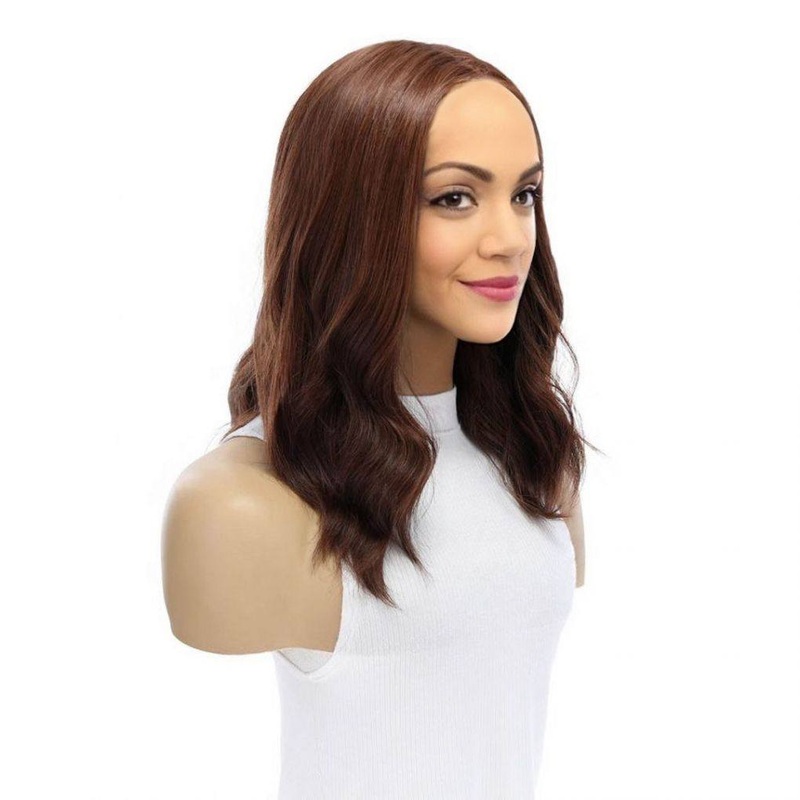 16″ Divine Lace Top Wig Auburn Zig Zag Lace Front