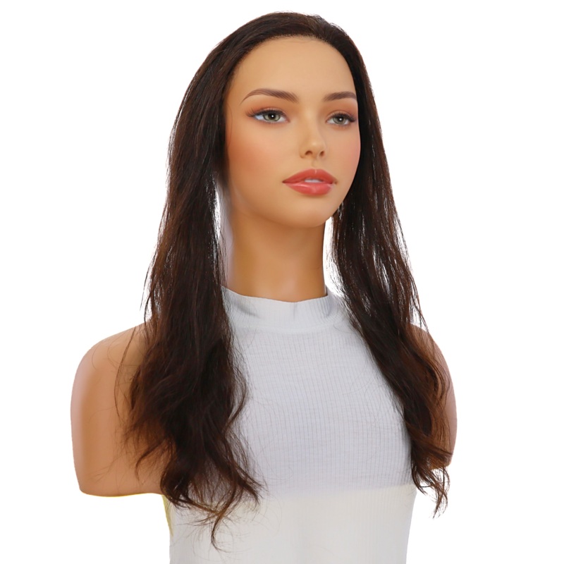 16″ Hairline Topper #1B Black Wavy 3 cm