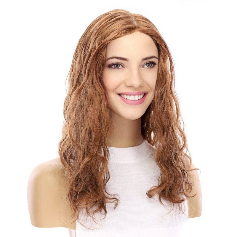 22″ Reese Silk Top Wig Copper Wavy Zig Zag Lace Front
