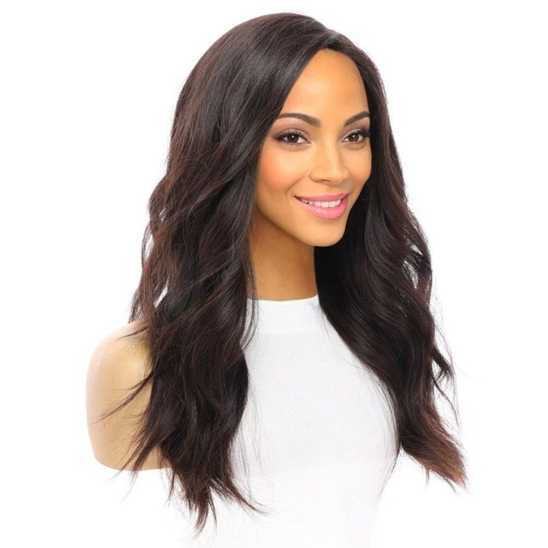 22″ Reese Silk Top Wig Soft Black Zig Zag Lace Front