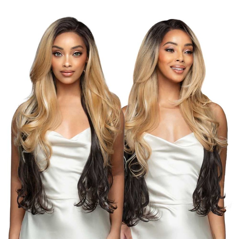 Bobbi Boss Synthetic 13X6 Glueless Lace Wig – MLF866 Durah 1 JET BLACK