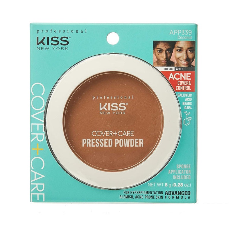 Kiss New York Professional Acne Cover + Care Pressed Powder 0.28 Oz ALMOND (APP350)