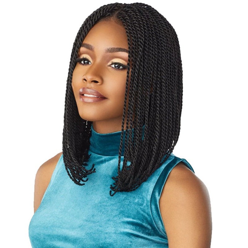 Sensationnel Cloud 9 Swiss Lace Hand-Braided 4×4 Lace Part Wig – SENEGAL TWIST BOB 1