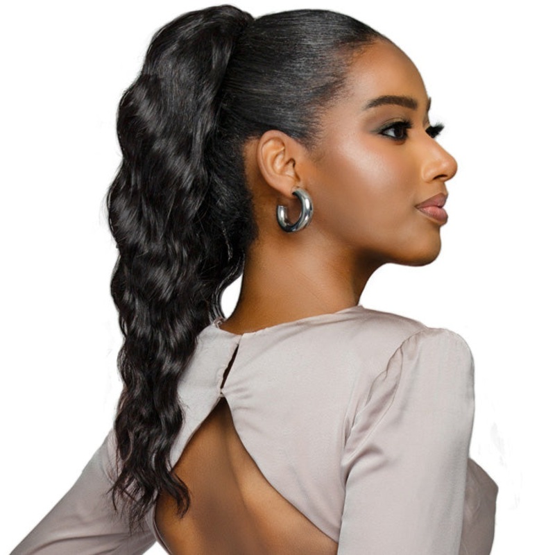 Bobbi Boss Boss Bundle Ponytail 100% Unprocessed Human Hair – BNP-LD18 LOOSE DEEP 18 NATURAL