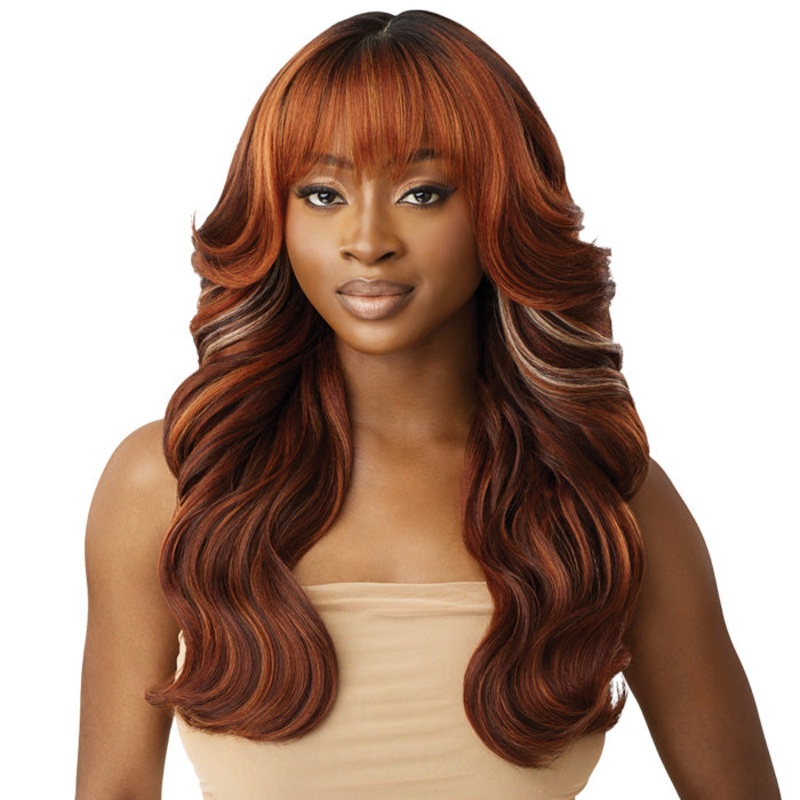 Outre Melted Hairline Glueless HD Lace Front Wig – MANDISA – Pre-Styled Bangs 1