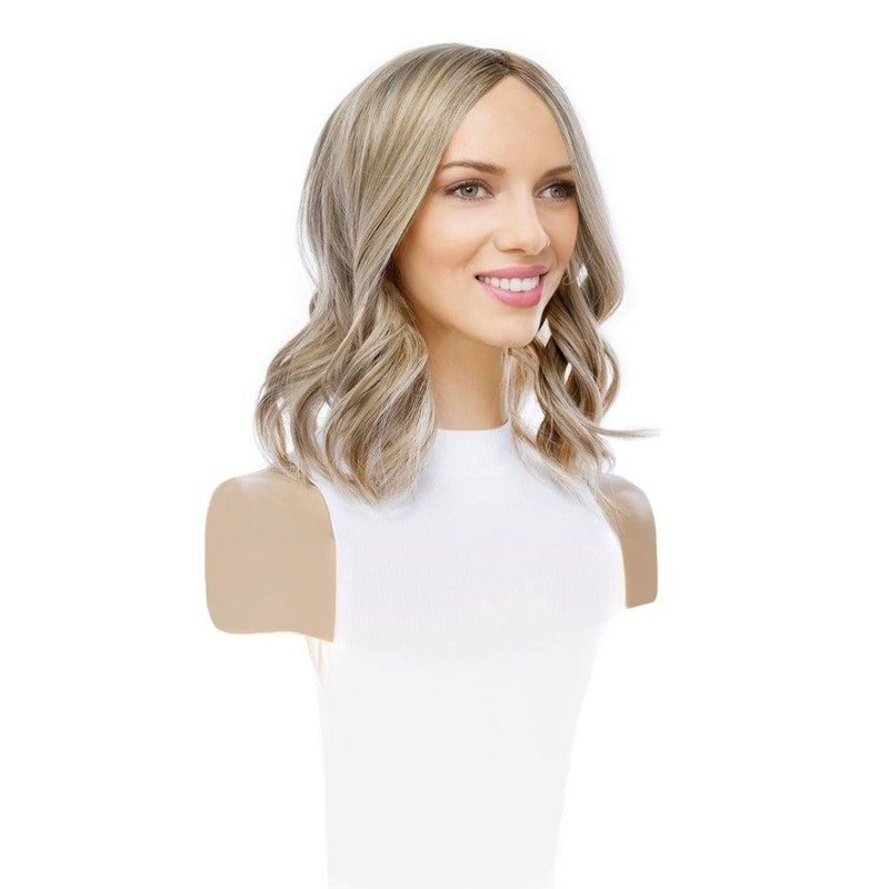 16″ Princess Silk Top Wig Ash Blonde Zig Zag Lace Front