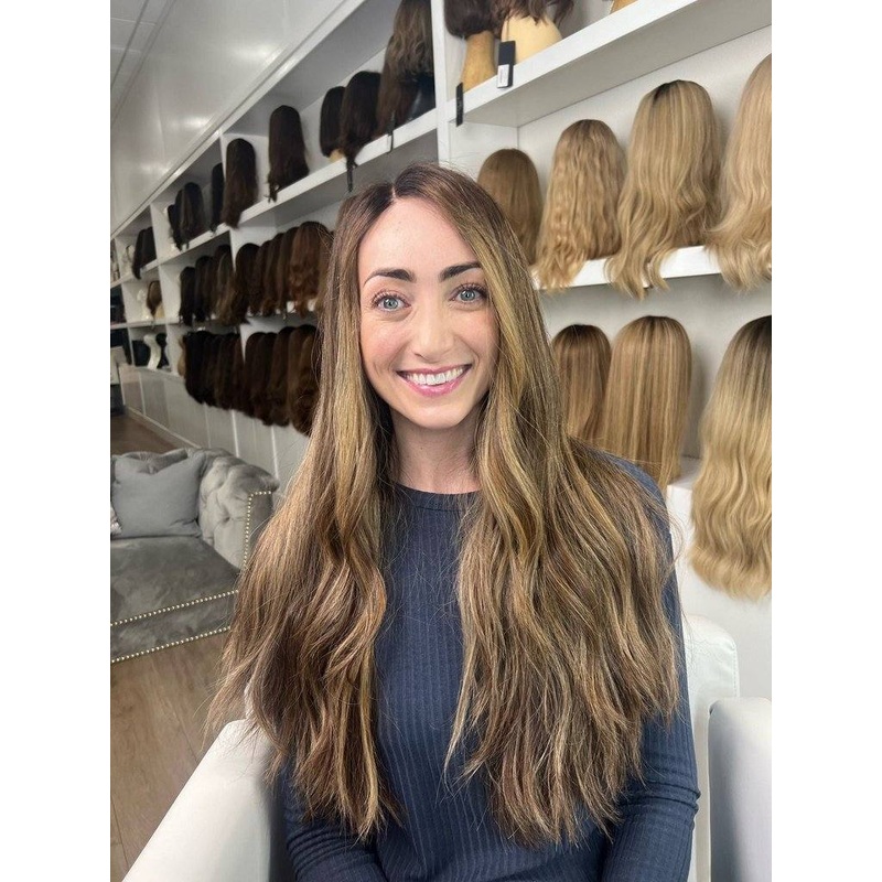 26″ Divine Luxe Lace Top Wig #5 Dark Brown With Balayage Color