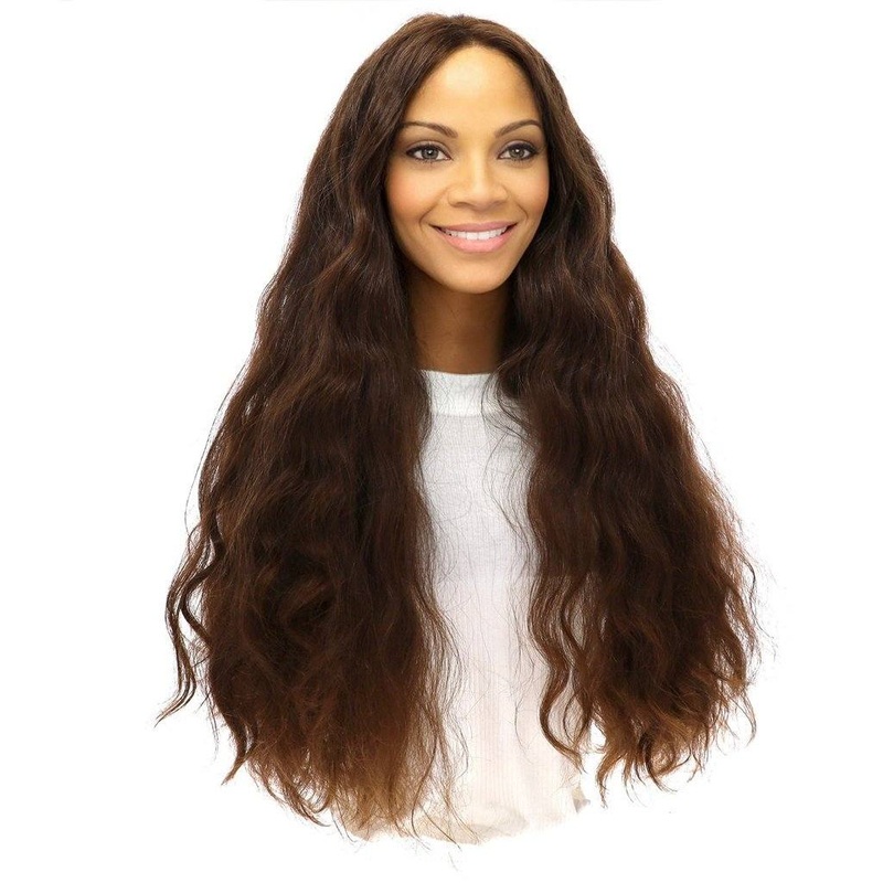 26″ Divine Luxe Lace Top Wig #6 Neutral Medium Brown Wavy Zig Zag Lace Front