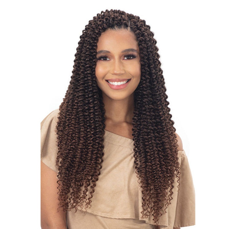 Model Model 3X Pre-Stretched Water Bohemian Curl Braid 18 1