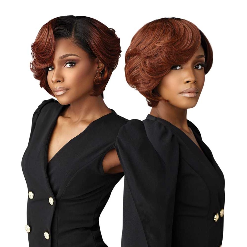 Sensationnel Chic Bob Synthetic Lace Wig – Bob Unit 1 1 JET BLACK
