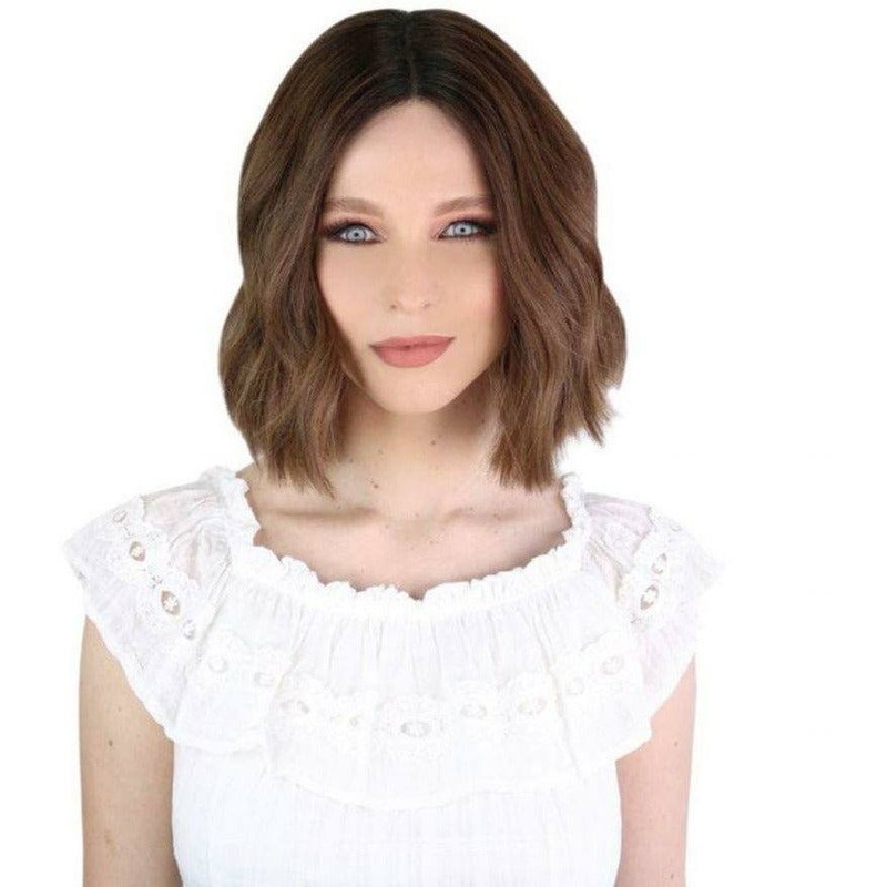 13″ Divine Lace Top Wig Medium Brown Babylight w/ Full Rooting