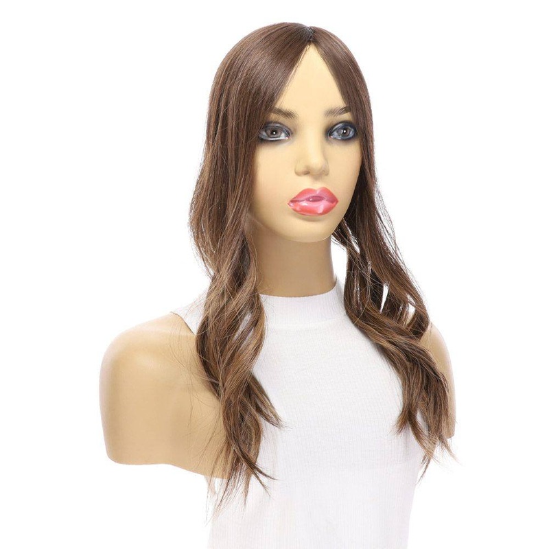 20″ Diamond Mono Top Topper Medium Brown Balayage