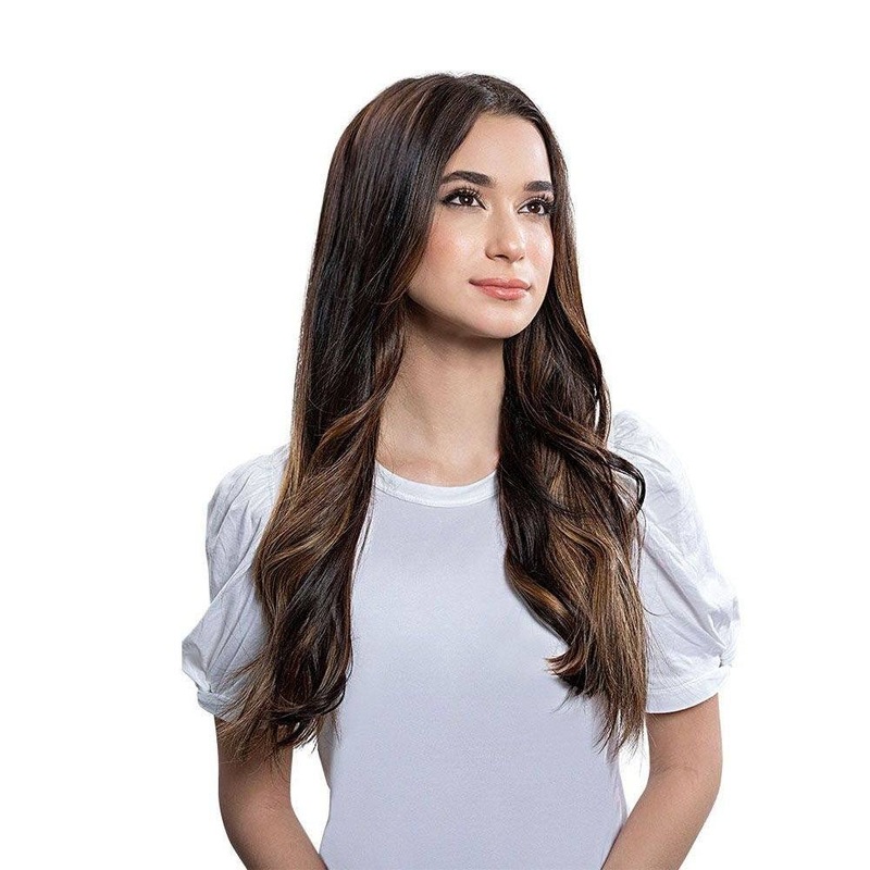 24″ U-Shape Topper Dark Brown Balayage