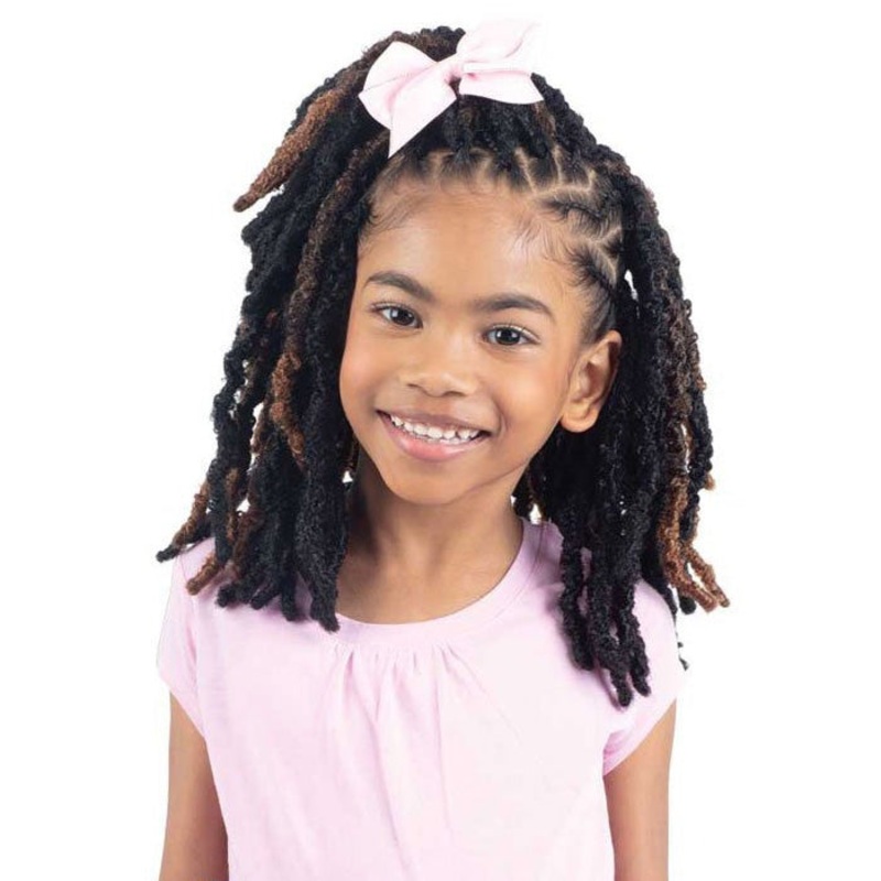 Freetress For Kids Pre-Looped Crochet Braids – 3X DISTRESSED LOC 8″ 1