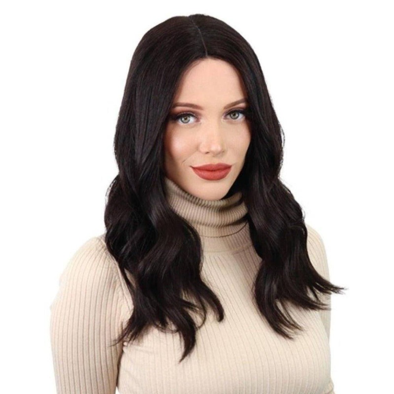 20″ Divine Lace Top Wig Soft Black Zig Zag Lace Front