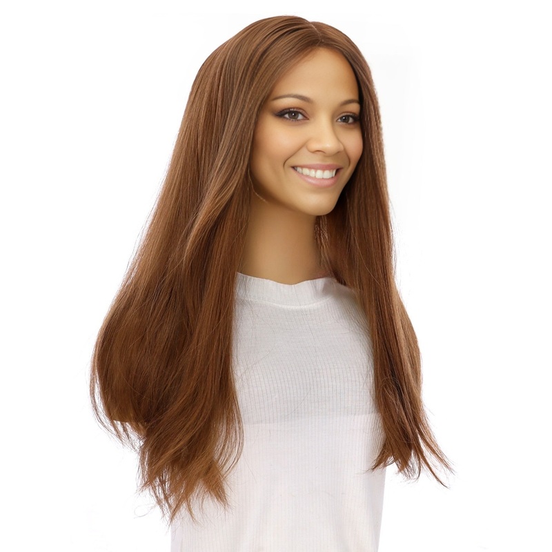 22″ Princess Silk Top Wig Copper Zig Zag Lace Front