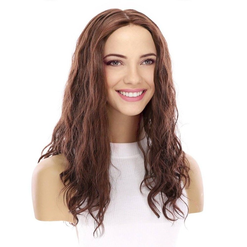 22″ Reese Silk Top Wig Auburn Wavy Zig Zag Lace Front