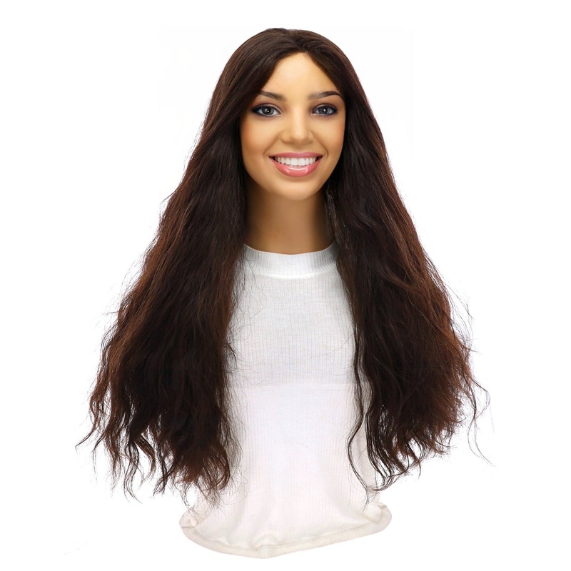 24″ 3/4 Bandfall Wig Dark Brown Wavy
